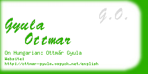 gyula ottmar business card